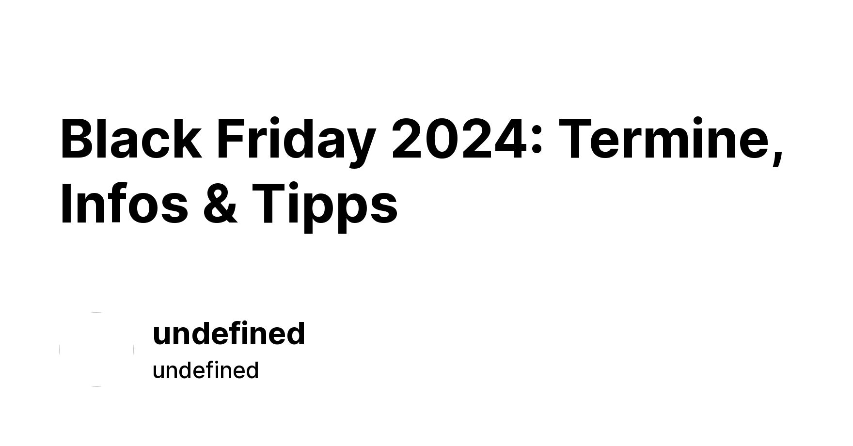 Black Friday 2024 Termine, Infos & Tipps ikas